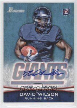 2012 Bowman - [Base] - Rookie Autograph #153 - David Wilson