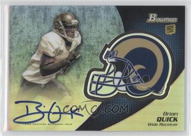 2012 Bowman - Chrome Rookie Autographs #BCRA-BQ - Brian Quick