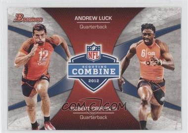 2012 Bowman - Combine Competition #CC-LG - Andrew Luck, Robert Griffin III