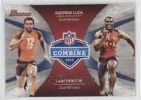 Andrew Luck, Cam Newton [Good to VG‑EX]