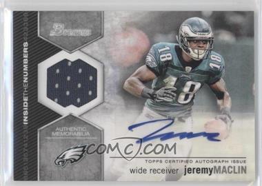 2012 Bowman - Inside the Numbers Relics - Autographs #ITNAR-JM - Jeremy Maclin