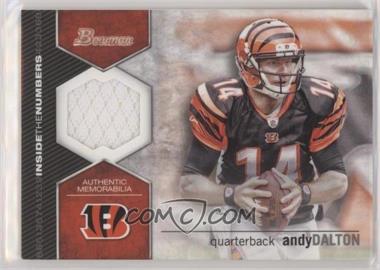 2012 Bowman - Inside the Numbers Relics #ITNR-AD - Andy Dalton