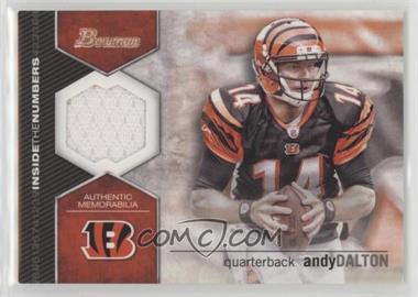2012 Bowman - Inside the Numbers Relics #ITNR-AD - Andy Dalton