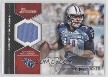 2012 Bowman - Inside the Numbers Relics #ITNR-JL - Jake Locker