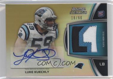 2012 Bowman Sterling - Autographed Rookie Relic - Gold Refractor #BSAR-LK - Luke Kuechly /66