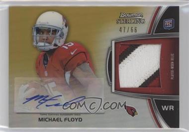 2012 Bowman Sterling - Autographed Rookie Relic - Gold Refractor #BSAR-MF - Michael Floyd /66 [EX to NM]