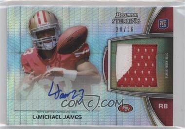 2012 Bowman Sterling - Autographed Rookie Relic - Prism Refractor #BSAR-LJ - LaMichael James /36