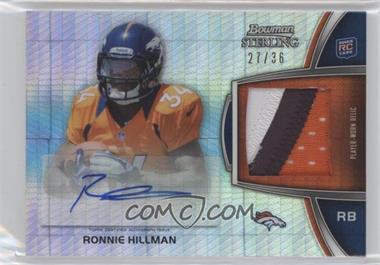 2012 Bowman Sterling - Autographed Rookie Relic - Prism Refractor #BSAR-RH - Ronnie Hillman /36