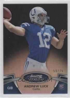 2012 Bowman Sterling - [Base] - Black Refractor #100 - Andrew Luck /75