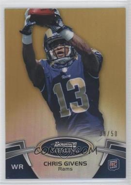 2012 Bowman Sterling - [Base] - Gold Refractor #21 - Chris Givens /50