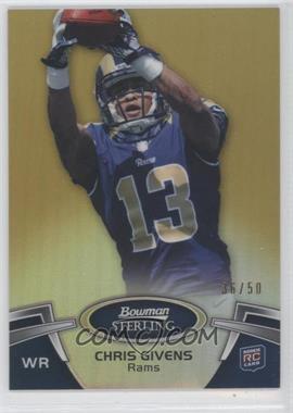 2012 Bowman Sterling - [Base] - Gold Refractor #21 - Chris Givens /50