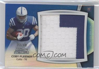 2012 Bowman Sterling - Jumbo Rookie Patch Box Topper - Blue Refractor #BSJRP-CF - Coby Fleener /60