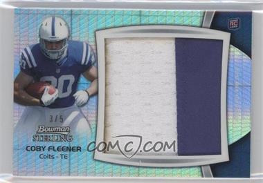 2012 Bowman Sterling - Jumbo Rookie Patch Box Topper - Prism Refractor #BSJRP-CF - Coby Fleener /5