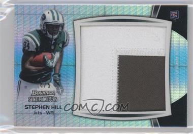 2012 Bowman Sterling - Jumbo Rookie Patch Box Topper - Prism Refractor #BSJRP-SH - Stephen Hill /5