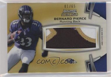 2012 Bowman Sterling - Jumbo Rookie Relic - Gold Refractor #BSJRR-BP - Bernard Pierce /65