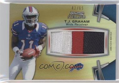 2012 Bowman Sterling - Jumbo Rookie Relic - Gold Refractor #BSJRR-TJG - T.J. Graham /65 [Noted]
