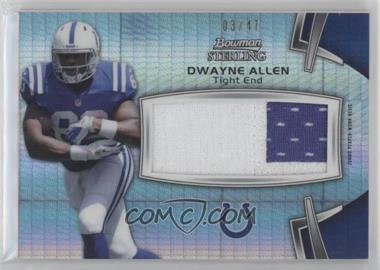 2012 Bowman Sterling - Jumbo Rookie Relic - Prism Refractor #BSJRR-DA - Dwayne Allen /47