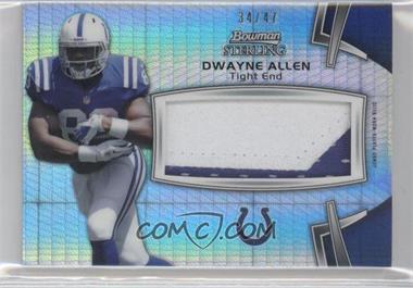 2012 Bowman Sterling - Jumbo Rookie Relic - Prism Refractor #BSJRR-DA - Dwayne Allen /47