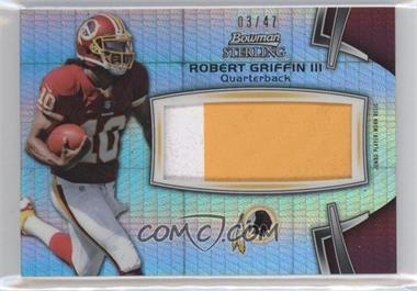 2012 Bowman Sterling - Jumbo Rookie Relic - Prism Refractor #BSJRR-RG - Robert Griffin III /47