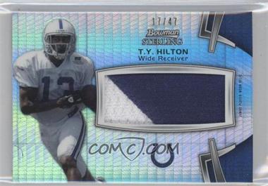 2012 Bowman Sterling - Jumbo Rookie Relic - Prism Refractor #BSJRR-TYH - T.Y. Hilton /47