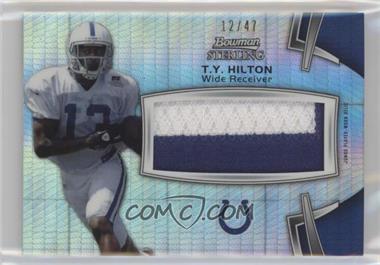 2012 Bowman Sterling - Jumbo Rookie Relic - Prism Refractor #BSJRR-TYH - T.Y. Hilton /47