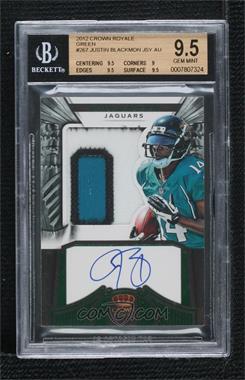 2012 Crown Royale - [Base] - Green #267 - Justin Blackmon /49 [BGS 9.5 GEM MINT]