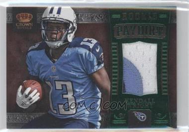 2012 Crown Royale - Rookie Paydirt Materials - Green Prime #18 - Kendall Wright /49