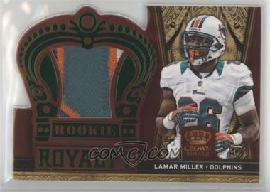 2012 Crown Royale - Rookie Royalty Materials - Green Prime #19 - Lamar Miller /49