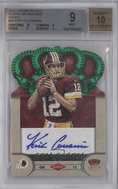 2012 Crown Royale - Rookie Signatures - Green #55 - Kirk Cousins /49 [BGS 9 MINT]