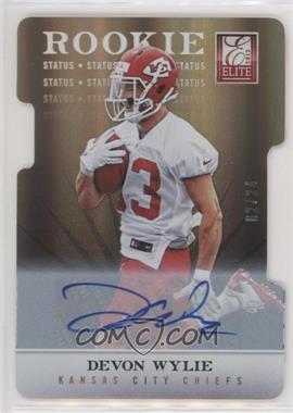 2012 Elite - [Base] - Status Die-Cut Signatures #191 - Devon Wylie /24