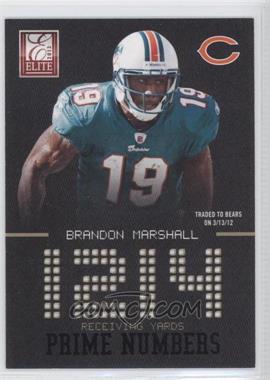 2012 Elite - Prime Numbers - Black #18 - Brandon Marshall /49