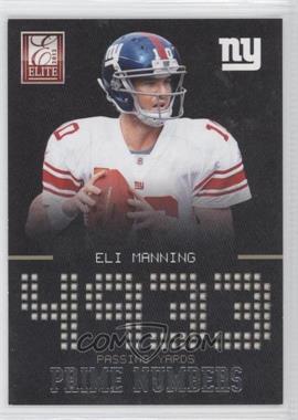 2012 Elite - Prime Numbers - Silver #13 - Eli Manning /999