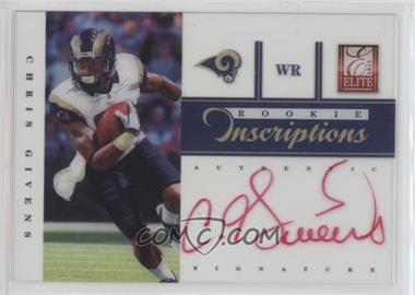 2012 Elite - Rookie Inscriptions - Red Ink #20 - Chris Givens