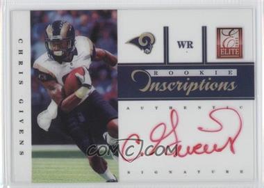 2012 Elite - Rookie Inscriptions - Red Ink #20 - Chris Givens