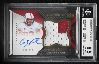 2012 Exquisite Collection - [Base] #132 - Rookie Autograph Patch - Coby Fleener /150 [BGS 8.5 NM‑MT+]