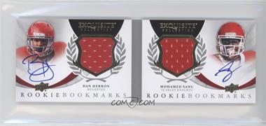 2012 Exquisite Collection - Rookie Bookmarks Signatures #RBM-HS - Daniel Herron, Mohamed Sanu /50