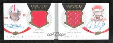 2012 Exquisite Collection - Rookie Bookmarks Signatures #RBM-PW - DeVier Posey, Jarius Wright /50