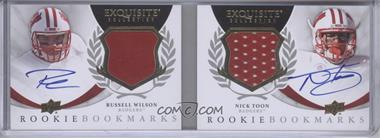 2012 Exquisite Collection - Rookie Bookmarks Signatures #RBM-RN - Russell Wilson, Nick Toon /50