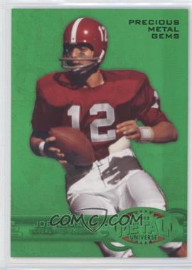 2012 Fleer Retro - 1997-98 Fleer Metal - Green Precious Metal Gems #M-36 - Joe Namath /10