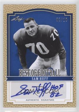 2012 Leaf Best of Football - [Base] - Blue #BA-SH1 - Sam Huff /10