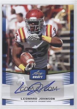 2012 Leaf Draft - Autographs - Blue #LJ2 - Leonard Johnson