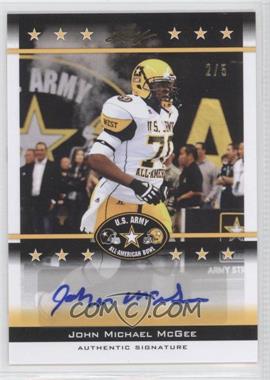 2012 Leaf U.S. Army All-American Bowl - [Base] - Gold #BA-JMM - John Michael McGee /5