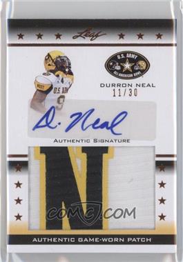 2012 Leaf U.S. Army All-American Bowl - Jumbo Patch Autographs - Bronze #PA-DN1 - Durron Neal /30