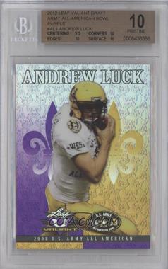 2012 Leaf Valiant - US Army Bowl - Purple #AL1 - Andrew Luck /125 [BGS 10 PRISTINE]