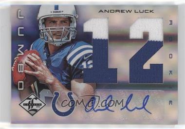 2012 Limited - Rookie Jumbo Materials - Jersey Numbers Signatures Prime #1 - Andrew Luck /25