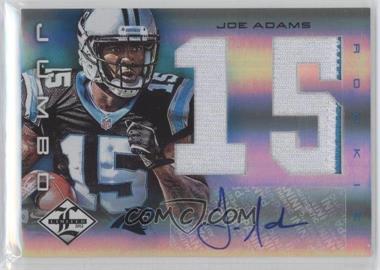 2012 Limited - Rookie Jumbo Materials - Jersey Numbers Signatures Prime #28 - Joe Adams /25