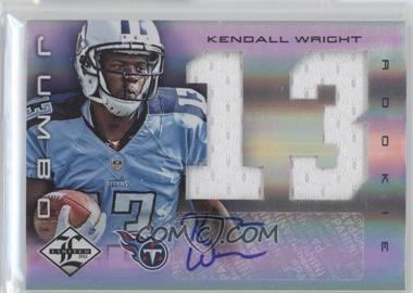 2012 Limited - Rookie Jumbo Materials - Jersey Numbers Signatures #9 - Kendall Wright /49