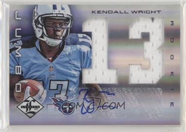 2012 Limited - Rookie Jumbo Materials - Jersey Numbers Signatures #9 - Kendall Wright /49