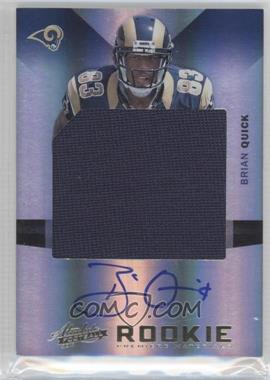 2012 Panini Absolute - [Base] - Jumbo Signatures #206 - Rookie Premiere Materials - Brian Quick /25