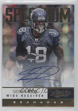 2012 Panini Absolute - [Base] - Spectrum Gold Autographs #86 - Sidney Rice /25